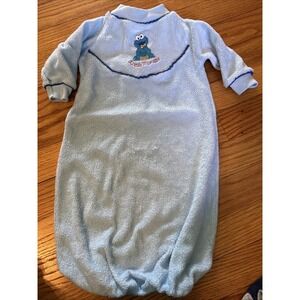 Vtg 80s 90s Sesame Street Cookie Monster Baby Sleep Sak Big Bird Tag Newborn